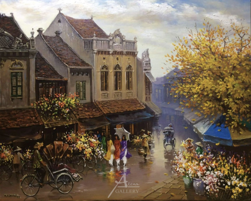 Spring flower market